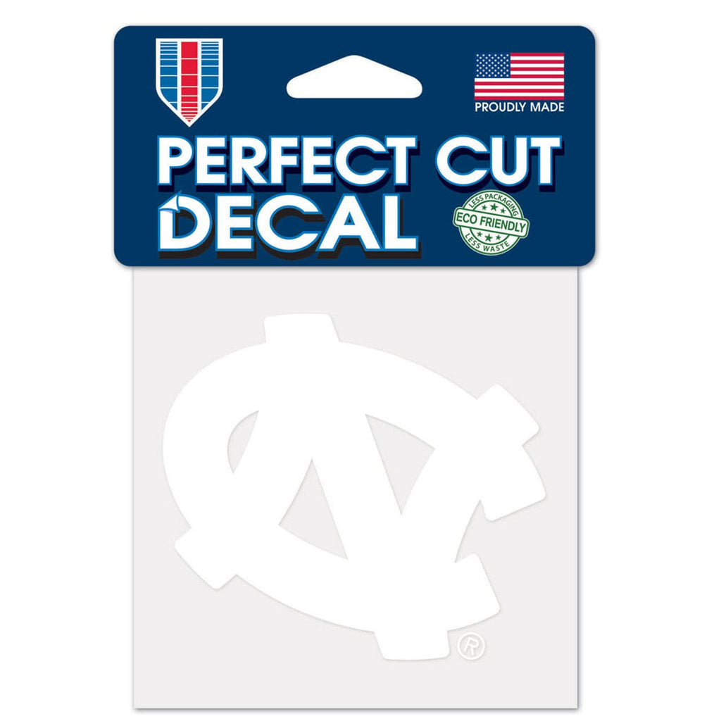 Decal 4x4 Perfect Cut White North Carolina Tar Heels Decal 4x4 Perfect Cut White 032085057785