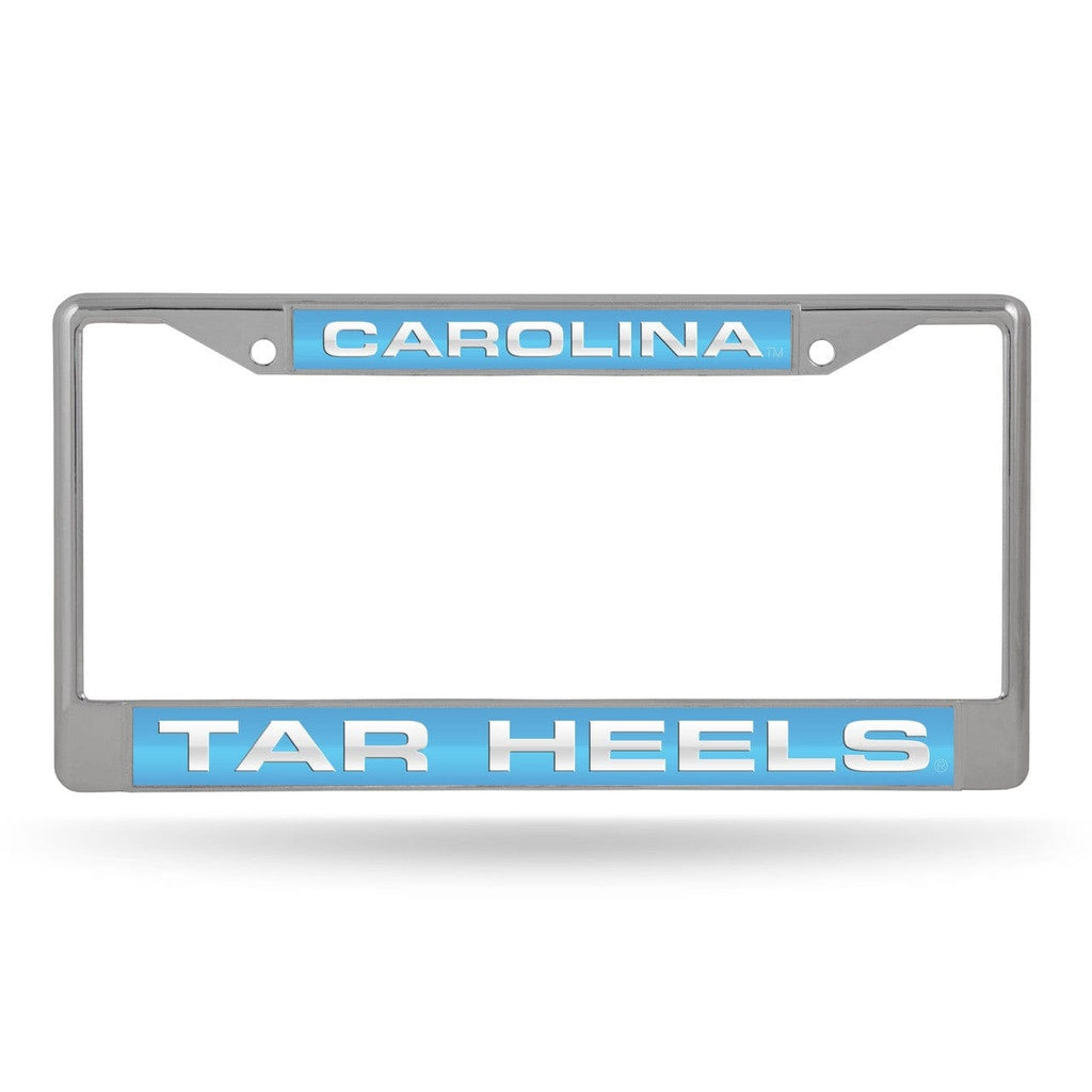 License Frame Chrome North Carolina Tar Heels License Plate Frame Laser Cut Chrome 767345432681