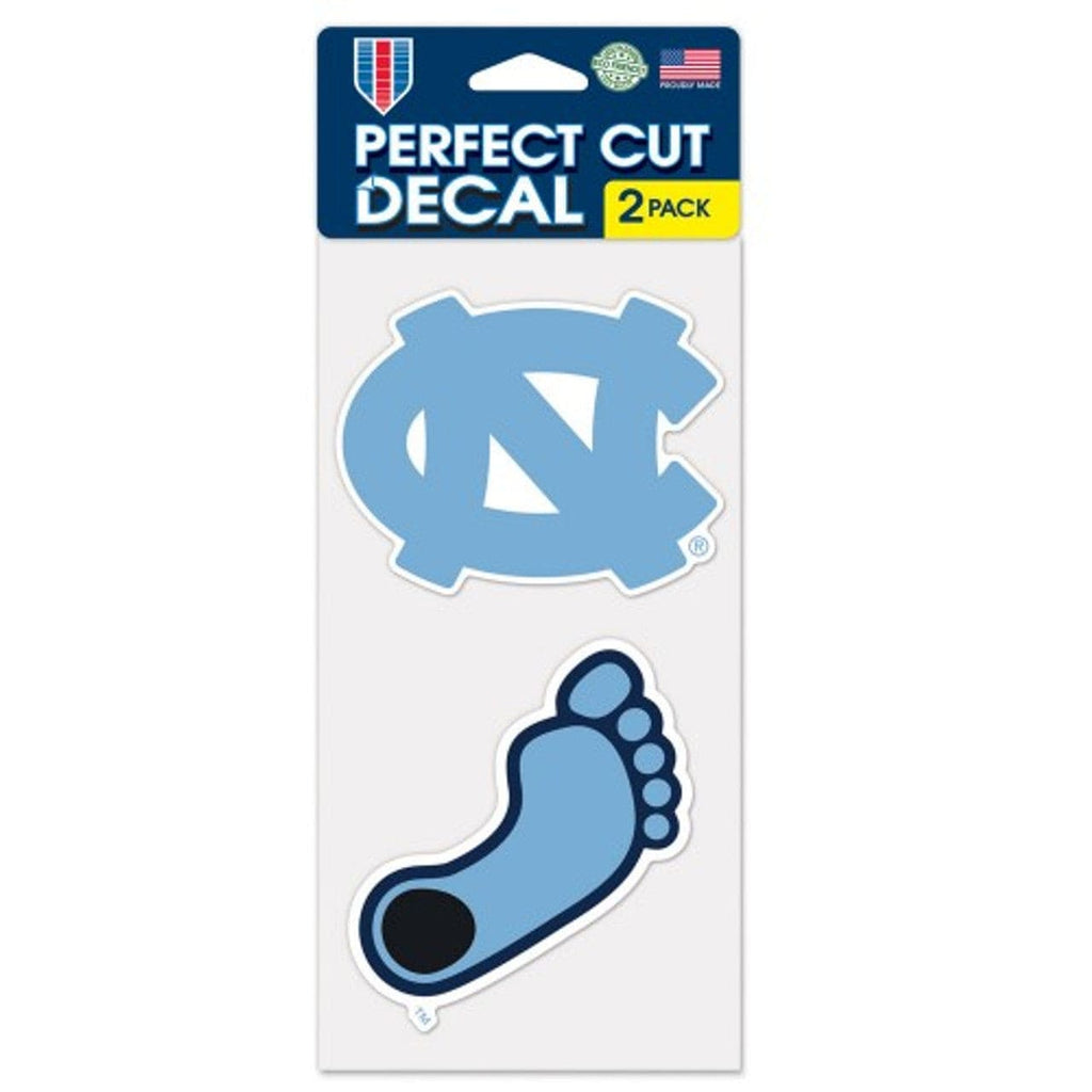 Decal 4x4 Perfect Cut Set of 2 North Carolina Tar Heels Set of 2 Die Cut Decals 032085675286