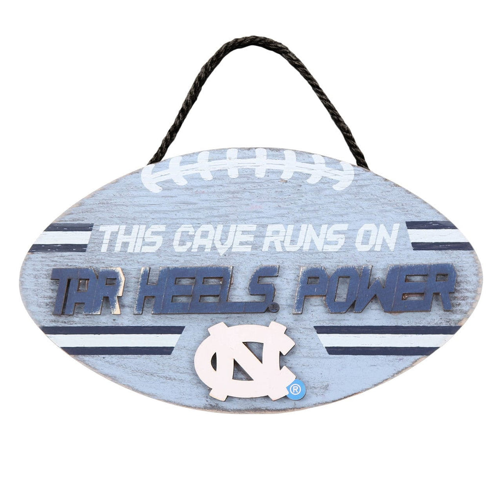 Sign Football Power Design North Carolina Tar Heels Sign Wood Football Power Design 192797027626