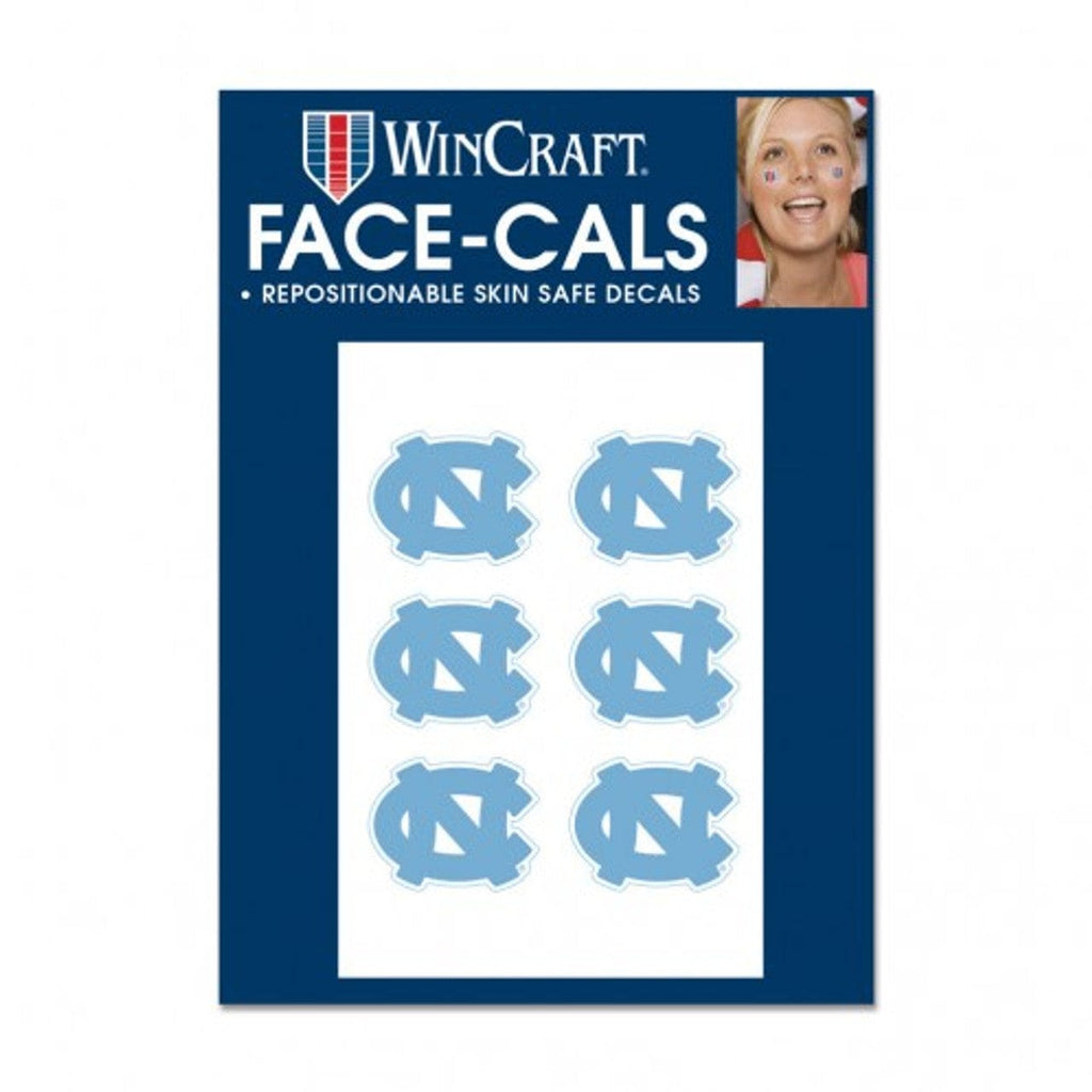 Face Cals North Carolina Tar Heels Tattoo Face Cals 614934832868