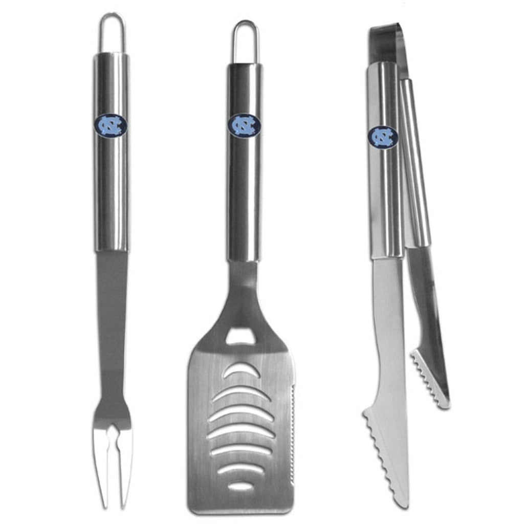 Grilling Utensils North Carolina Tar Heels Utensil Set Grilling BBQ Stainless Steel 3 Piece 754603133169