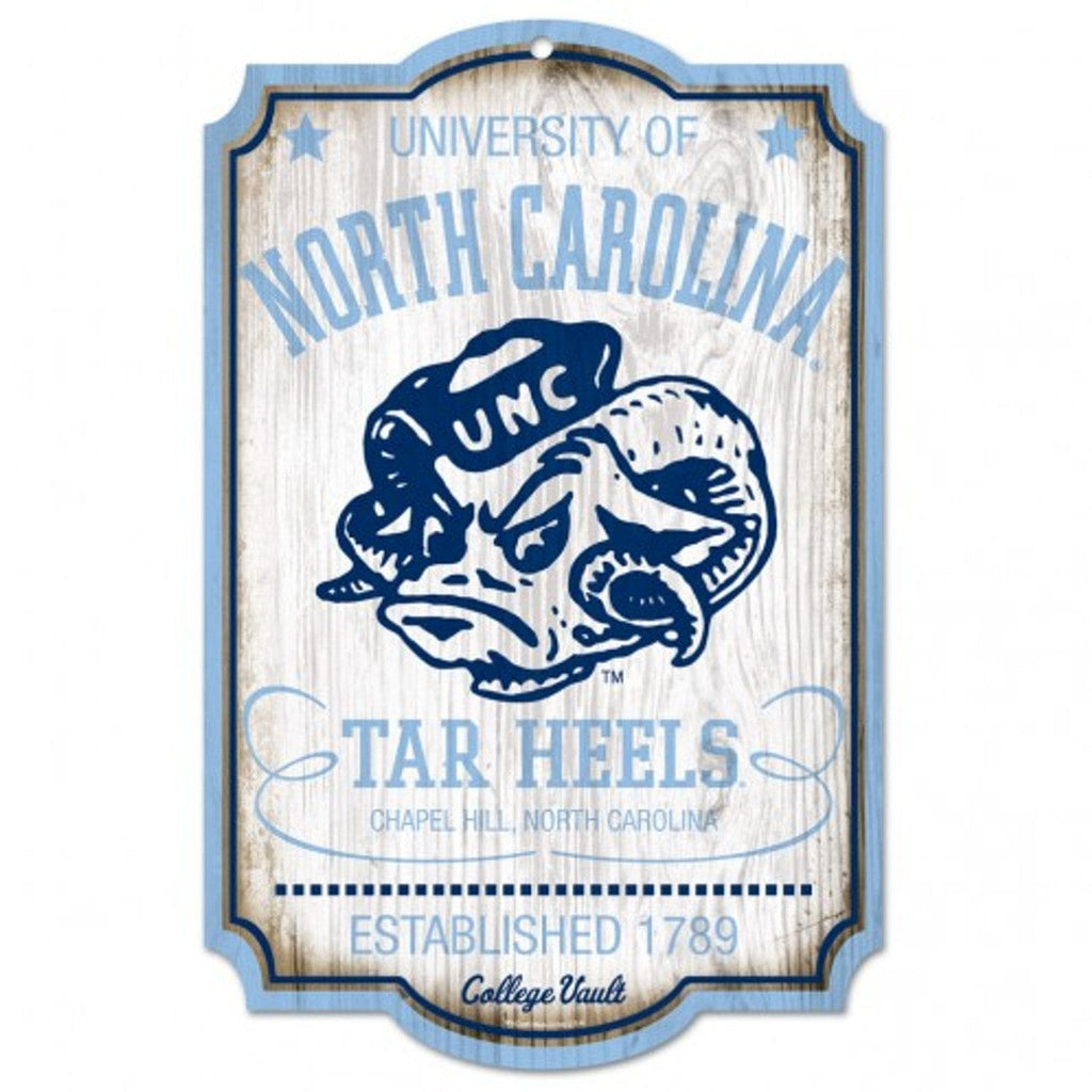 Sign 11x17 Misc. North Carolina Tar Heels Wood Sign - College Vault - 11" x 17" - Special Order 032085744531