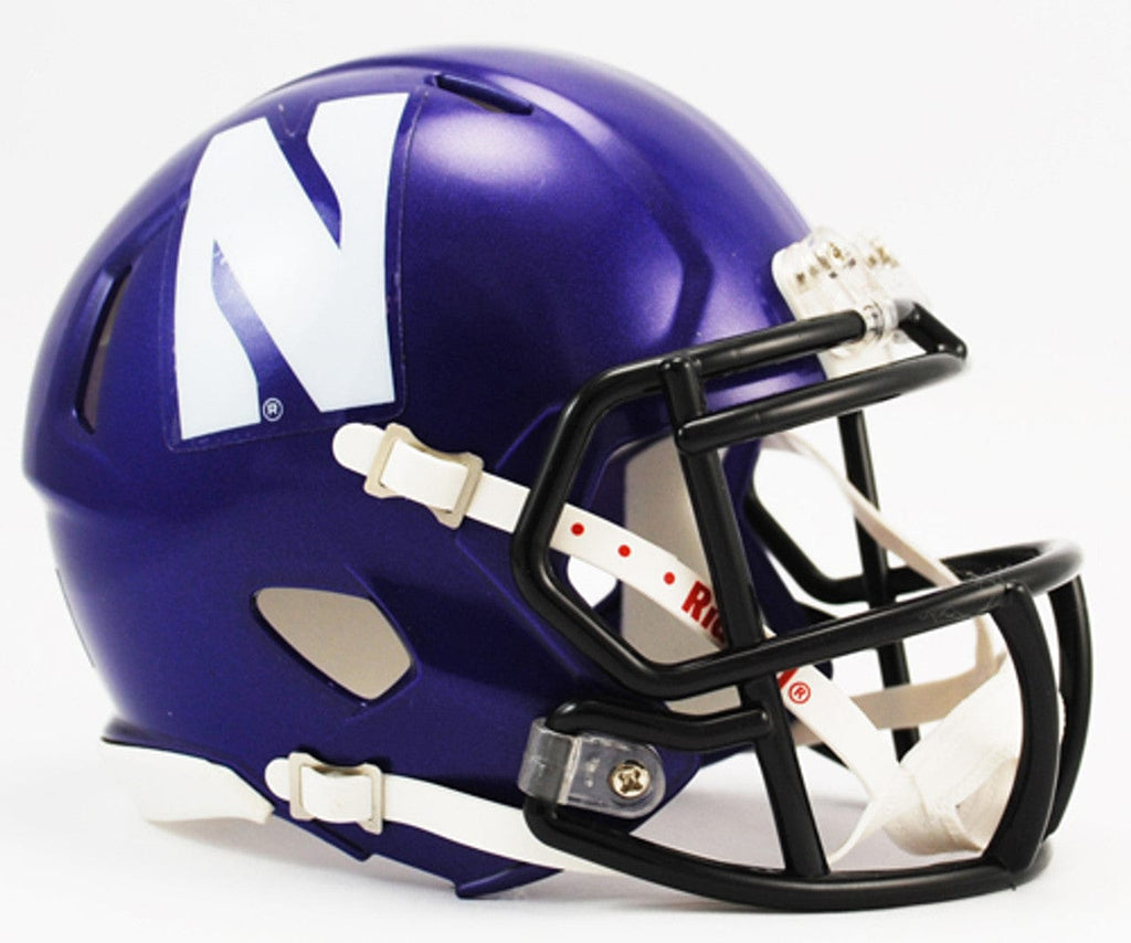 Helmets Mini Speed Northwestern Wildcats Helmet Riddell Replica Mini Speed Style 095855894492