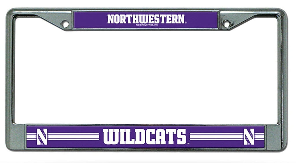 License Frame Chrome Northwestern Wildcats License Plate Frame Chrome 767345296917