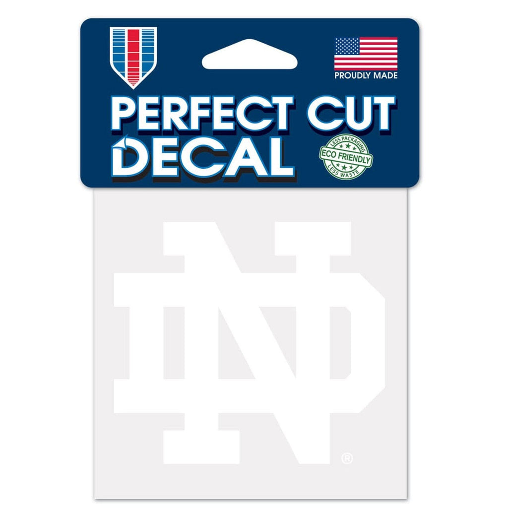 Decal 4x4 Perfect Cut White Notre Dame Fighting Irish Decal 4x4 Perfect Cut White - Special Order 032085620712