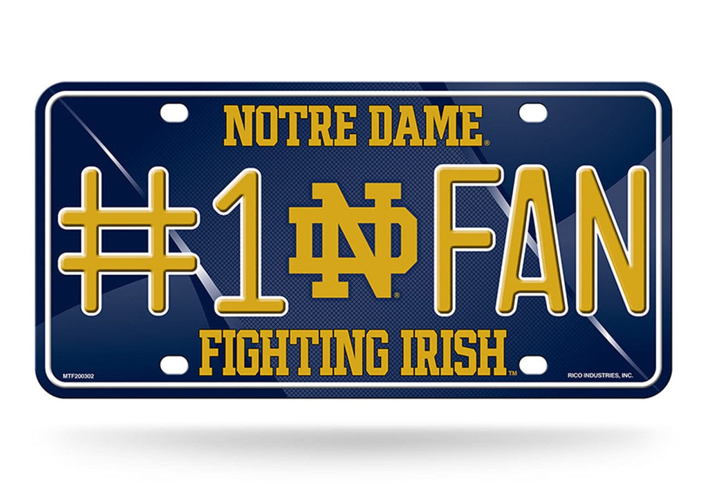 License Plate #1 Fan Notre Dame Fighting Irish License Plate #1 Fan 767345419392