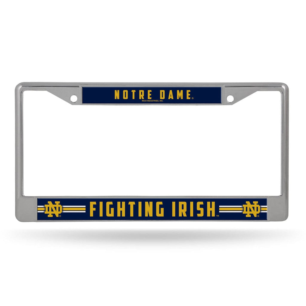 License Frame Chrome Notre Dame Fighting Irish License Plate Frame Chrome Printed Insert 767345419170