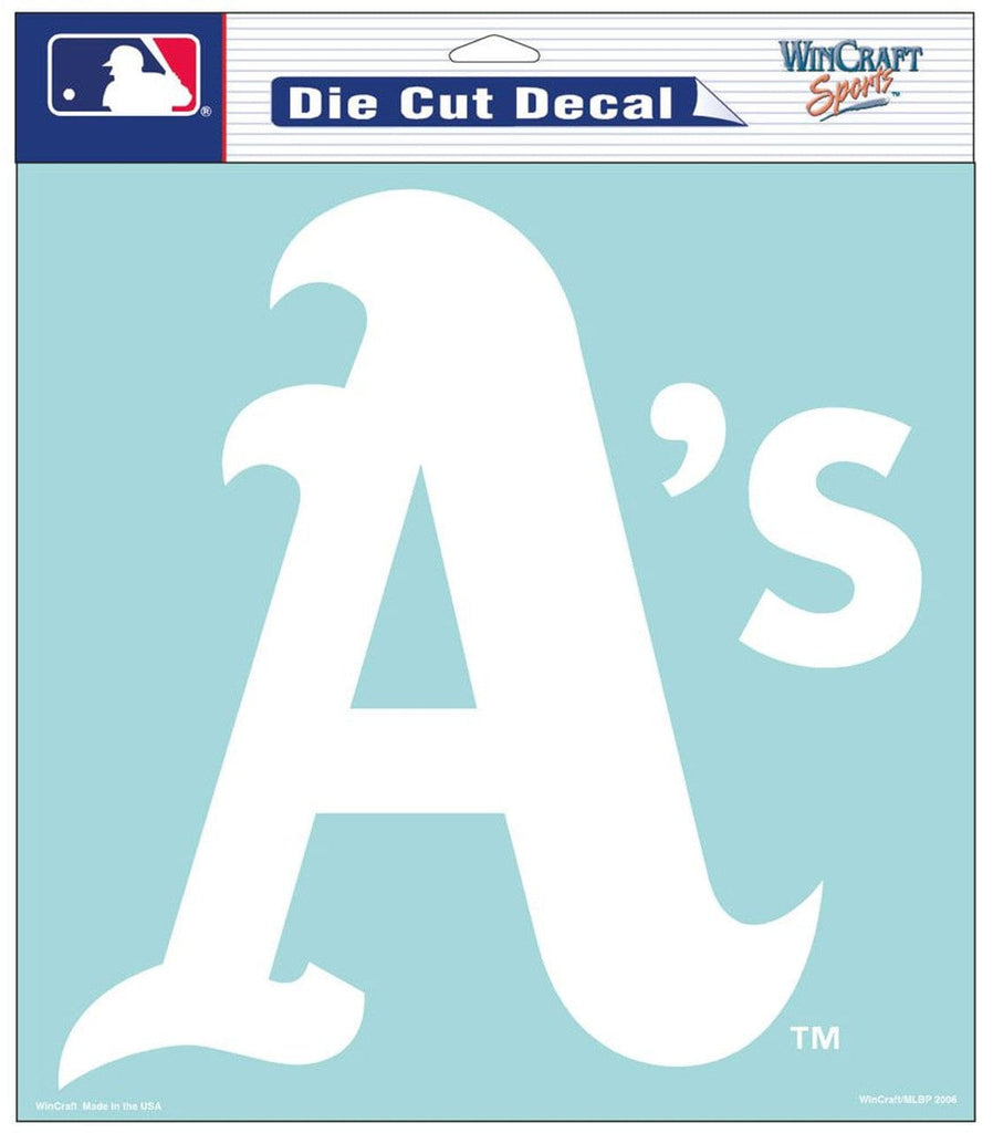 Decal 8x8 Perfect Cut White Oakland Athletics Decal 8x8 Die Cut 032085250599