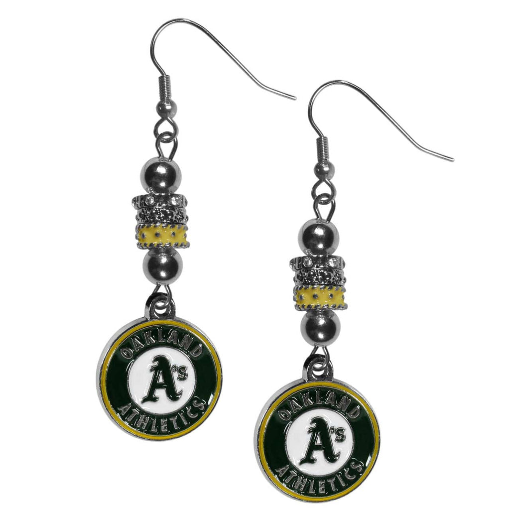 Oakland Athletics Oakland Athletics Earrings Fish Hook Post Euro Style CO 754603680335