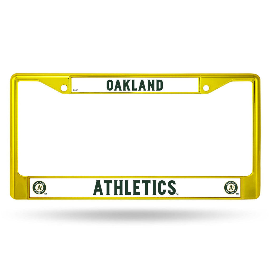 License Frame Metal Oakland Athletics License Plate Frame Metal Yellow - Special Order 094746965624