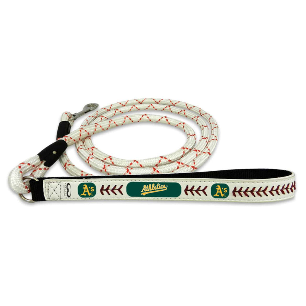 Pet Fan Gear Leash Oakland Athletics Pet Leash Leather Frozen Rope Baseball Size Large 814067029023