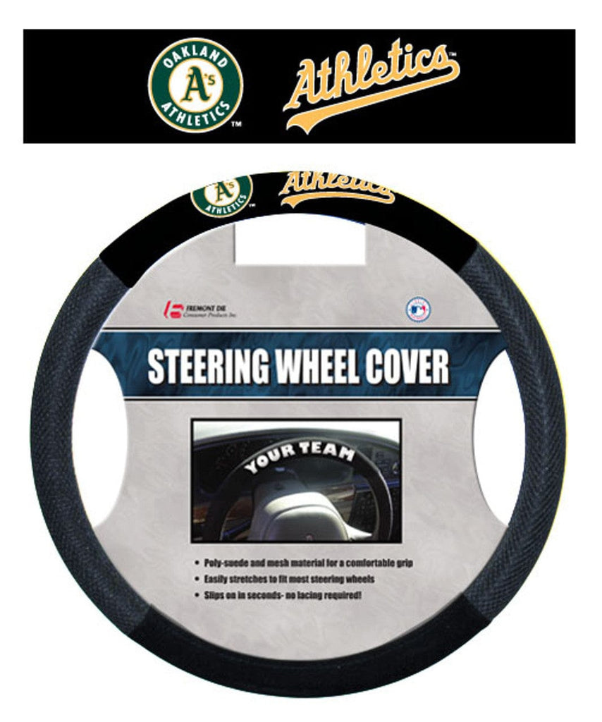 Oakland Athletics Oakland Athletics Steering Wheel Cover Mesh Style CO 023245685115