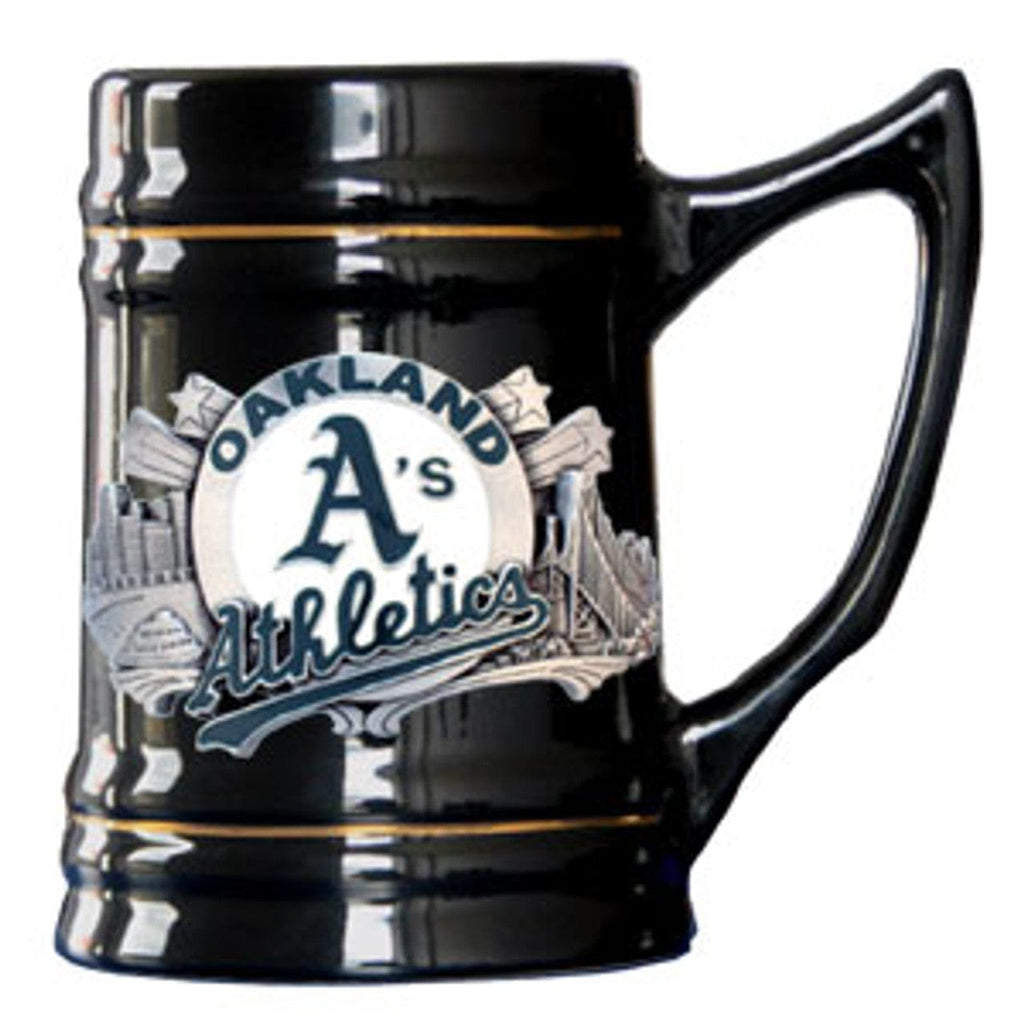 Oakland Athletics Oakland Athletics Stein 18oz Black CO 754603850059