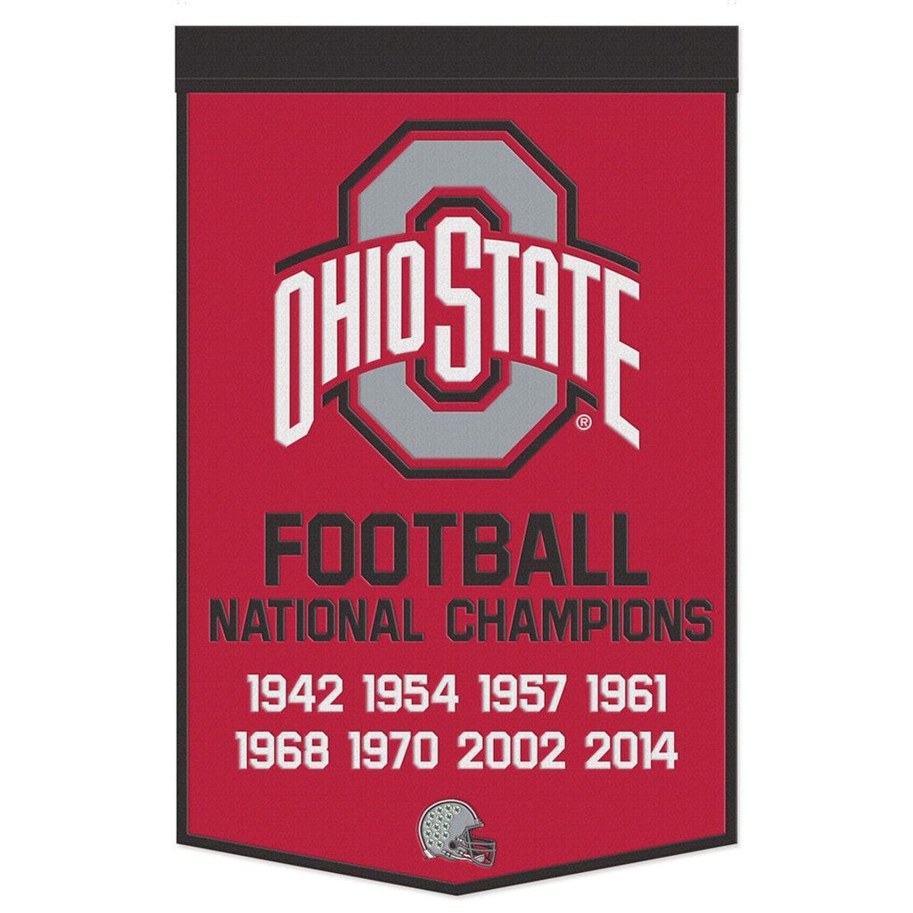 Wool Banners Ohio State Buckeyes Banner Wool 24x38 Dynasty Champ Design Football 194166473423