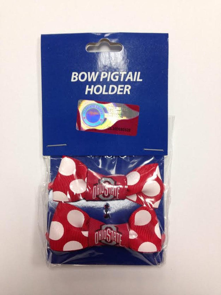 Ohio State Buckeyes Ohio State Buckeyes Bow Pigtail Holder Current Logo CO 686699608668