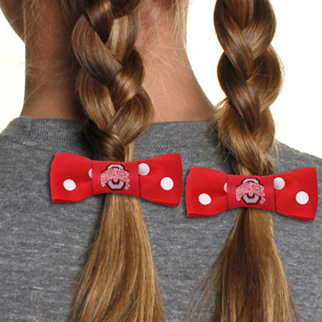 Ohio State Buckeyes Ohio State Buckeyes Bow Pigtail Holder - (Pre-2014 logo) CO 6866399165253
