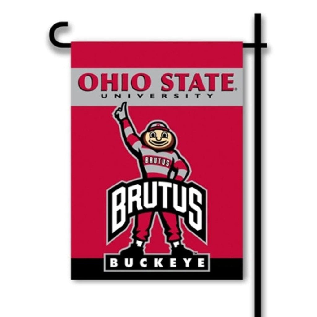 Flags 12x18 Ohio State Buckeyes Garden Flag Brutus New UPC 015889833557