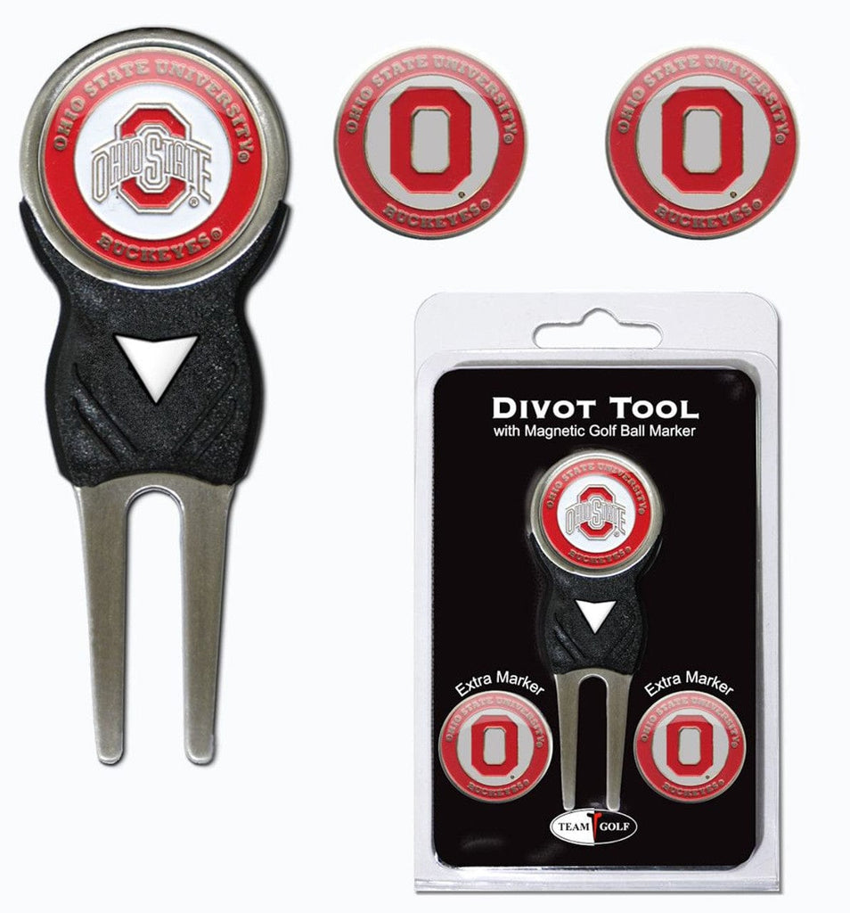 Golf Divot Tool with 3 Markers Ohio State Buckeyes Golf Divot Tool with 3 Markers 637556228451