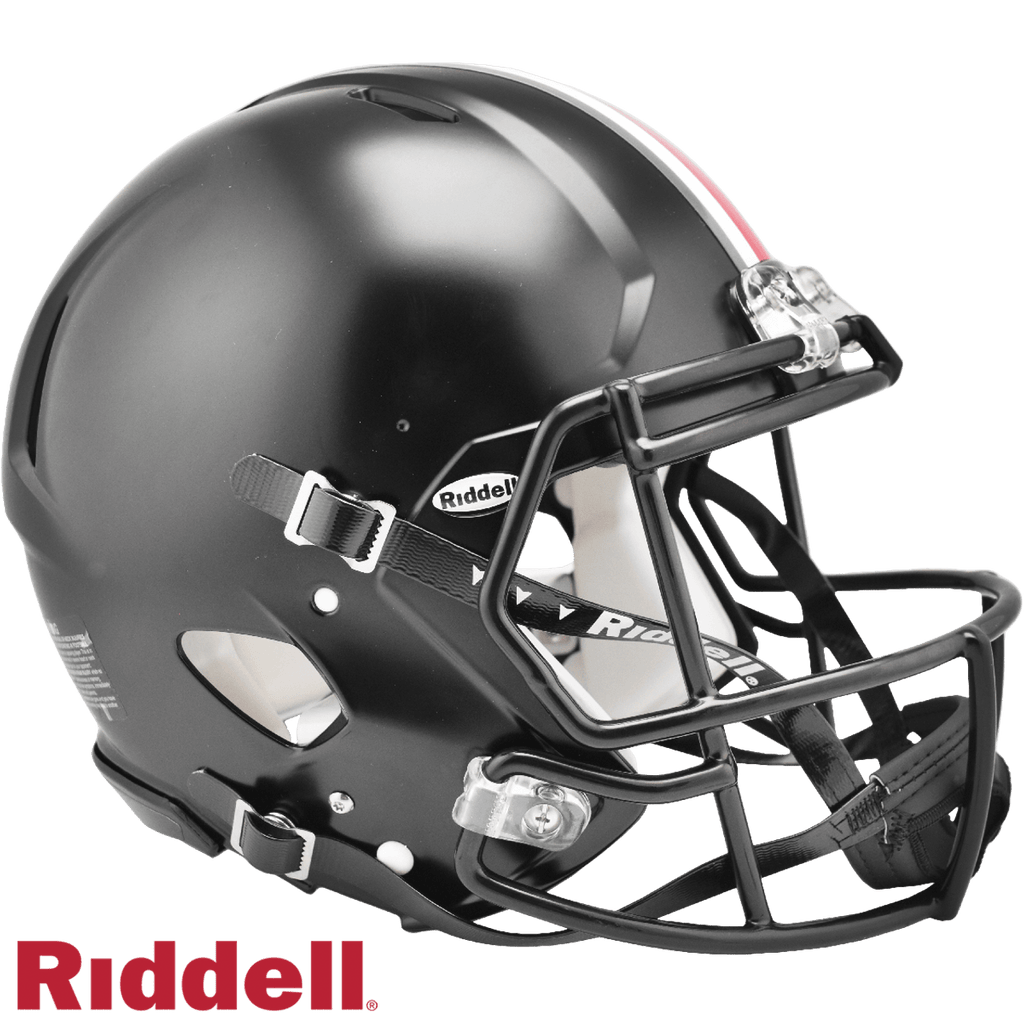 Helmets Full Size Authentic Ohio State Buckeyes Helmet Riddell Authentic Full Size Speed Style Black Alternate 095855328744