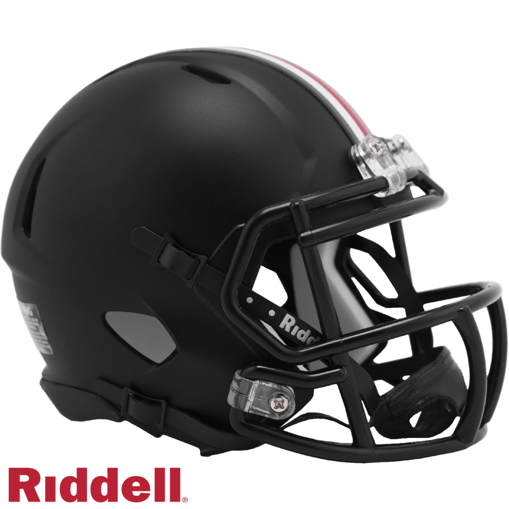 Helmets Mini Speed Ohio State Buckeyes Helmet Riddell Replica Mini Speed Style Black Alternate 095855900384