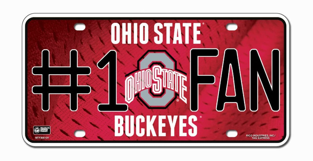 License Plate #1 Fan Ohio State Buckeyes License Plate #1 Fan 094746358549