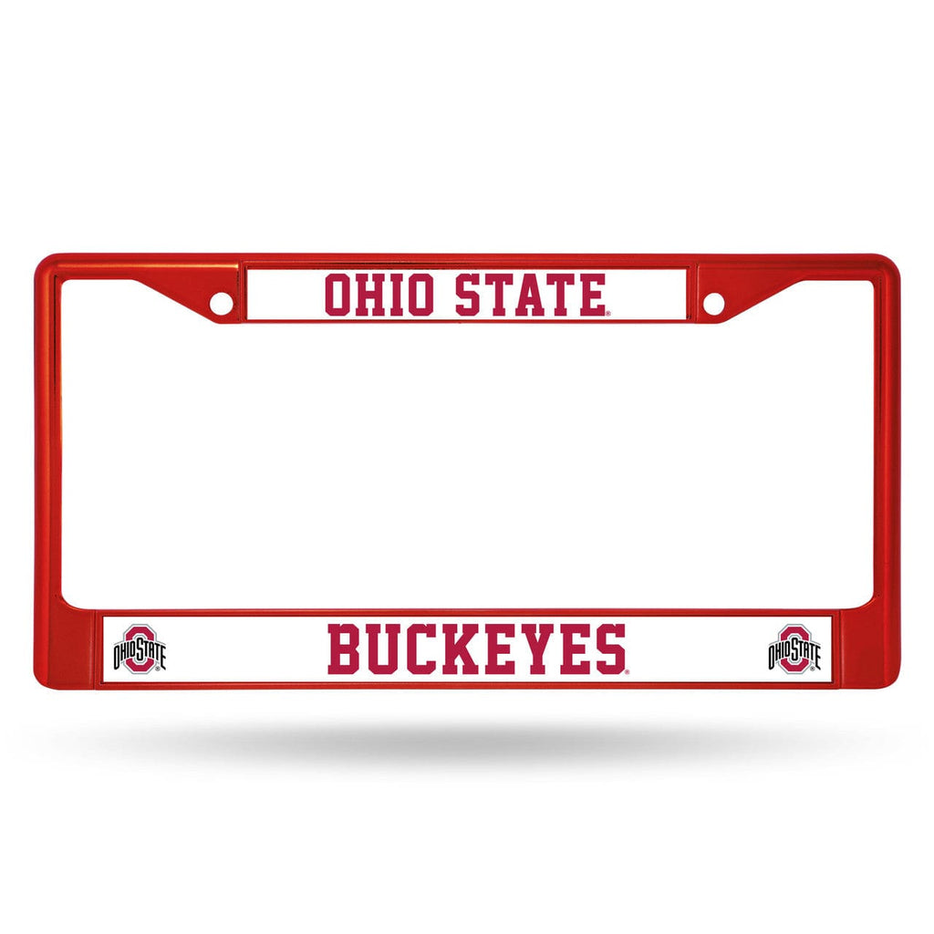 License Frame Metal Ohio State Buckeyes License Plate Frame Metal Red 094746965228