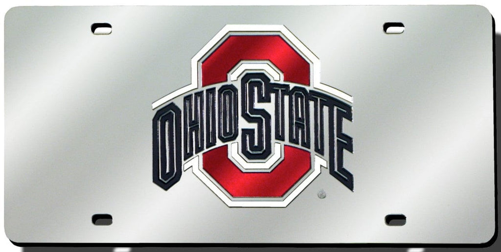 License Plate Laser Cut Ohio State Buckeyes License Plate Laser Cut Silver 094746307264