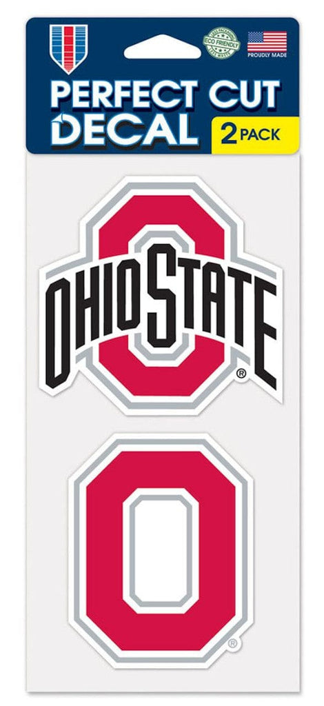 Decal 4x4 Perfect Cut Set of 2 Ohio State Buckeyes Set of 2 Die Cut Decals 032085410399