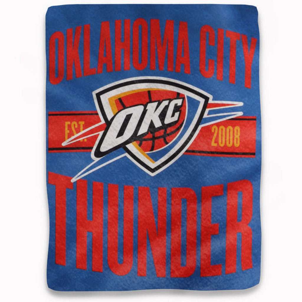 Blankets 46x60 Micro Raschel Oklahoma City Thunder Blanket 46x60 Micro Raschel Clear Out Design 087918521742