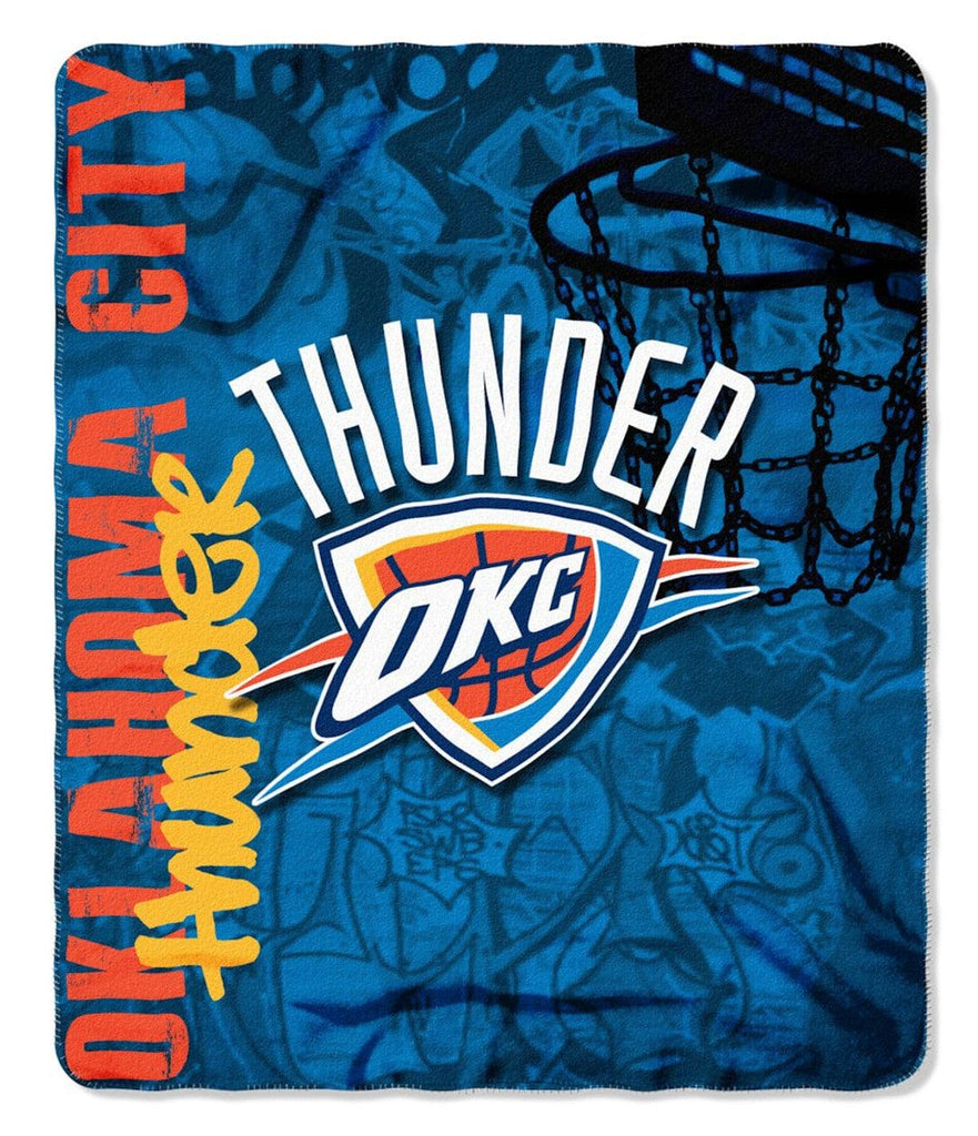 Blankets Fleece Oklahoma City Thunder Blanket 50x60 Fleece Hard Knock Design 087918630642