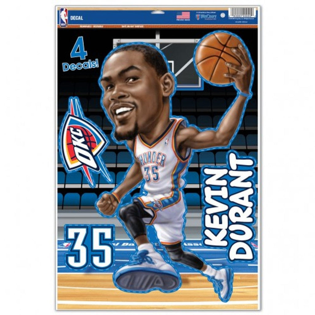 Decal 11x17 Multi Use Oklahoma City Thunder Decal 11x17 Multi Use Kevin Durant Caricature Design 032085180568