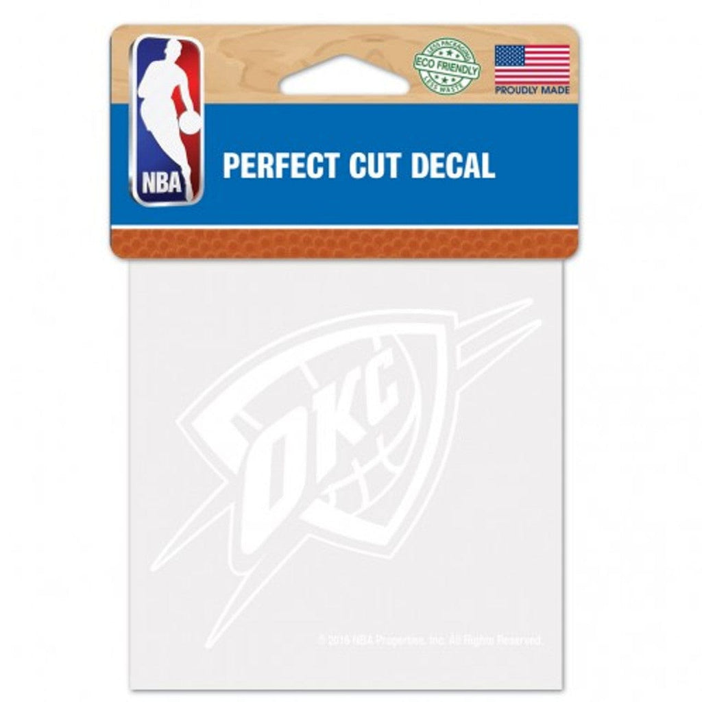 Decal 4x4 Perfect Cut White Oklahoma City Thunder Decal 4x4 Perfect Cut White 032085555373