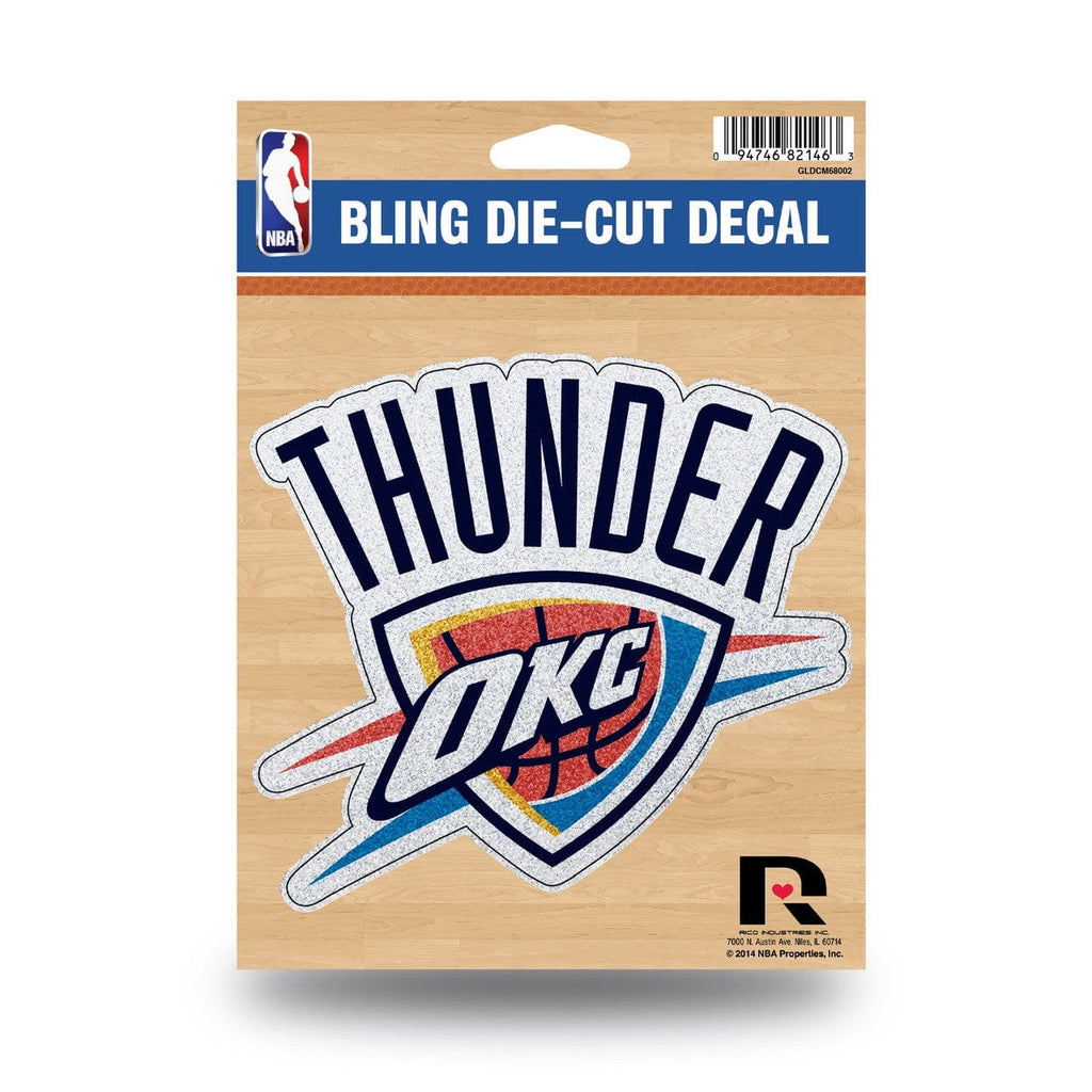 Decal 5x5 Die Cut Bling Oklahoma City Thunder Decal 5.5x5 Die Cut Bling 094746821463