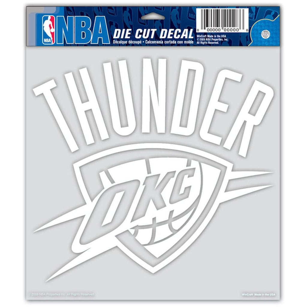 Decal 8x8 Perfect Cut White Oklahoma City Thunder Decal 8x8 Die Cut White 032085297709