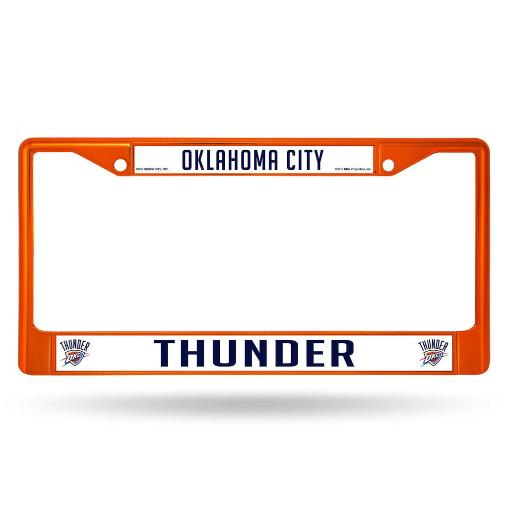 License Frame Metal Oklahoma City Thunder License Plate Frame Metal Orange 094746966027