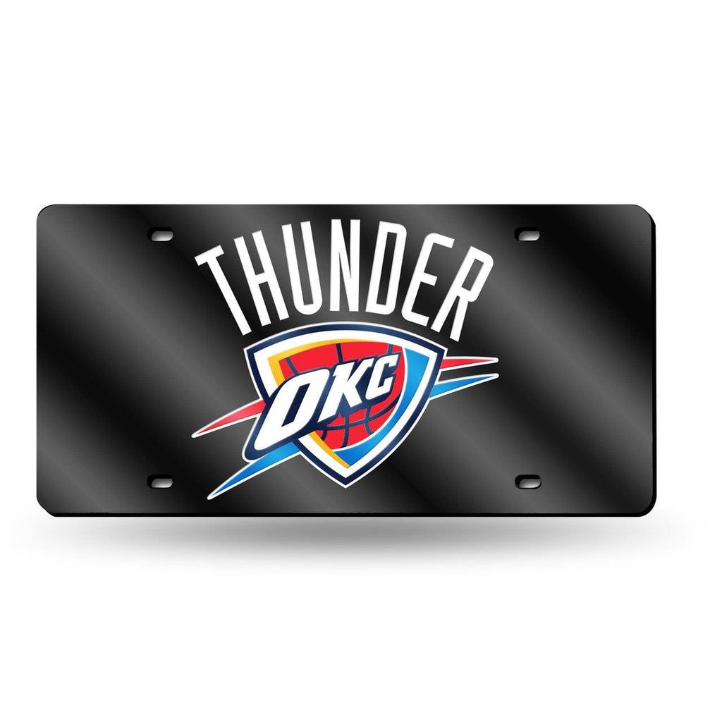 License Plate Laser Cut Oklahoma City Thunder License Plate Laser Cut Black 094746666644