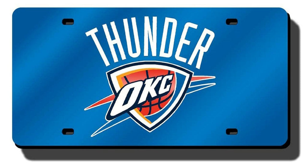 License Plate Laser Cut Oklahoma City Thunder License Plate Laser Cut Blue 094746409999