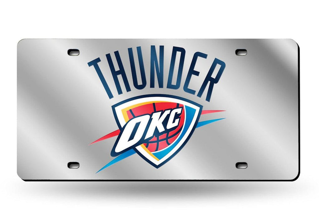 License Plate Laser Cut Oklahoma City Thunder License Plate Laser Cut Silver 094746521240