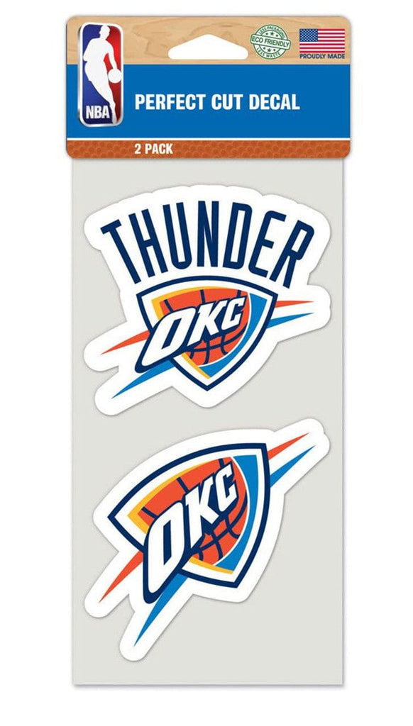 Decal 4x4 Perfect Cut Set of 2 Oklahoma City Thunder Set of 2 Die Cut Decals - Special Order 032085483096