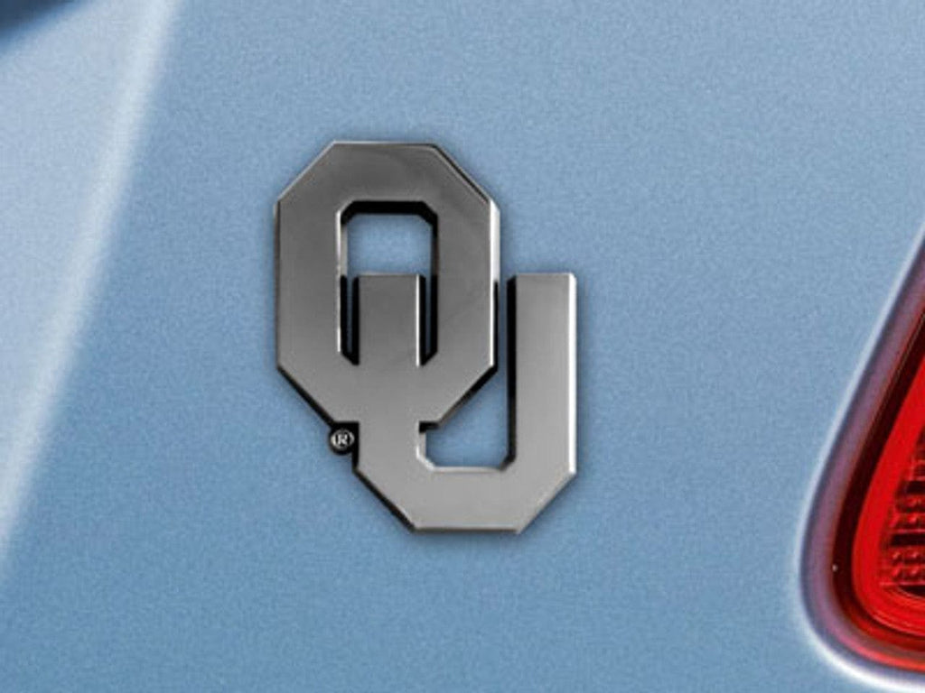 Auto Emblem Metal Oklahoma Sooners Auto Emblem Premium Metal Chrome 842989049232