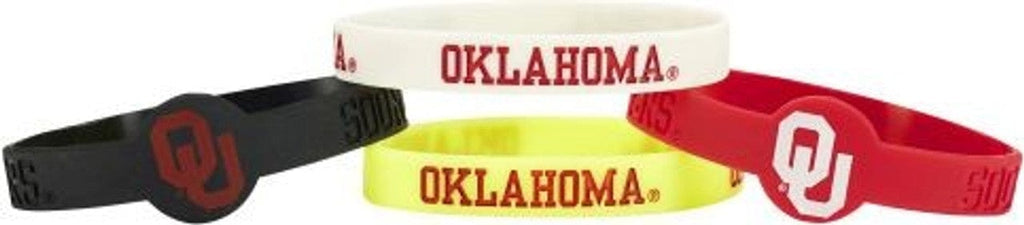 Jewelry Bracelets 4 Packs Oklahoma Sooners Bracelets 4 Pack Silicone 763264359061