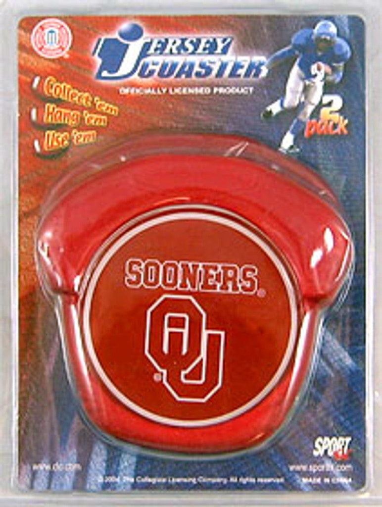 Oklahoma Sooners Oklahoma Sooners Coaster Set Jersey Style CO 626551720169