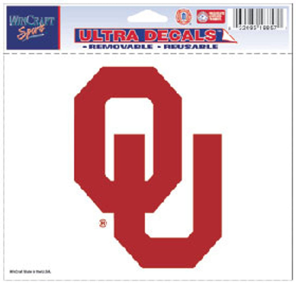 Decal 5x6 Multi Use Color Oklahoma Sooners Decal 5x6 Ultra Color 032085188571