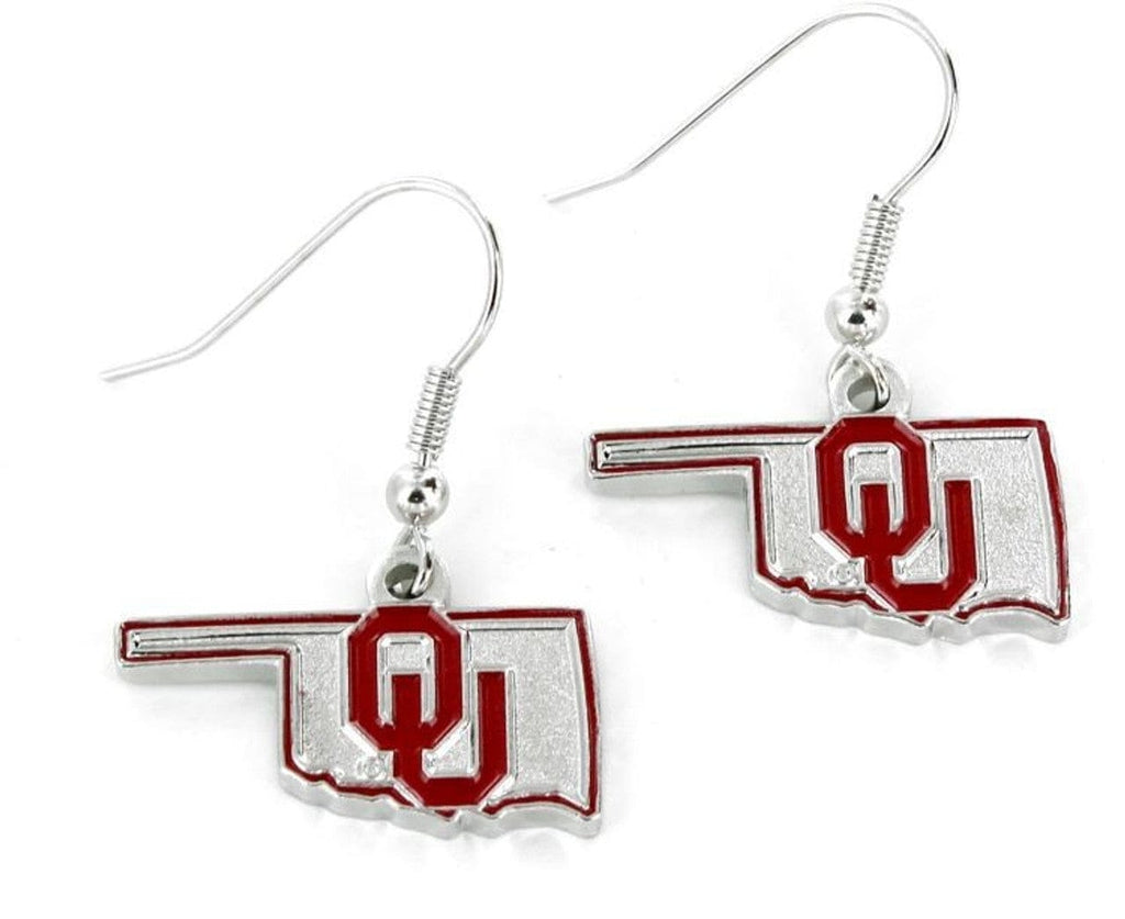 Jewelry Earrings State Oklahoma Sooners Earrings State Design - Special Order 763264742528