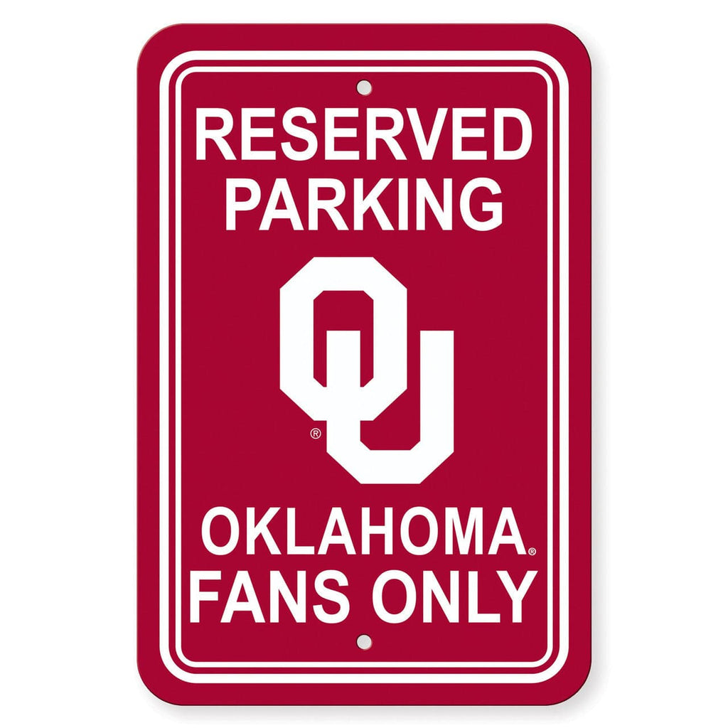 Oklahoma Sooners Oklahoma Sooners Sign 12x18 Plastic Reserved Parking Style CO 023245402828