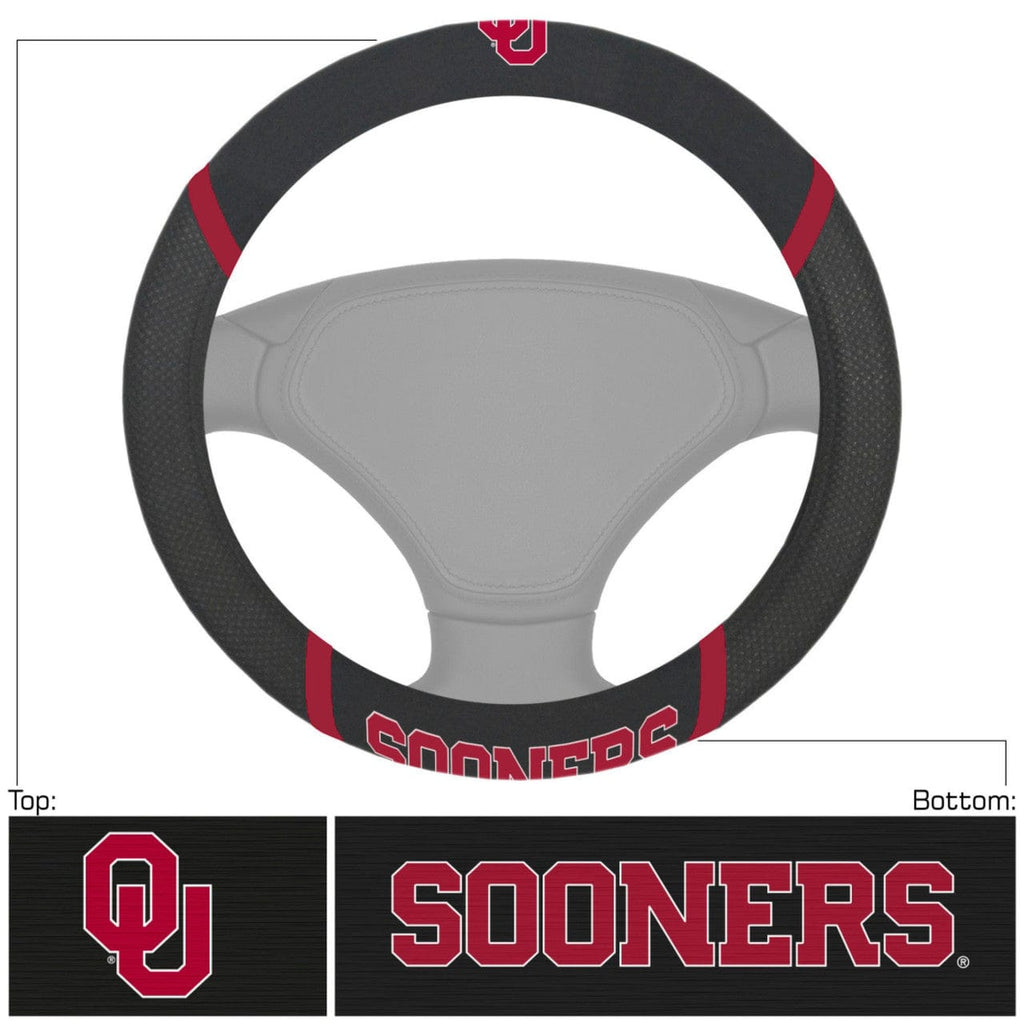 Steering Wheel Covers Mesh Oklahoma Sooners Steering Wheel Cover Mesh/Stitched 842989049218