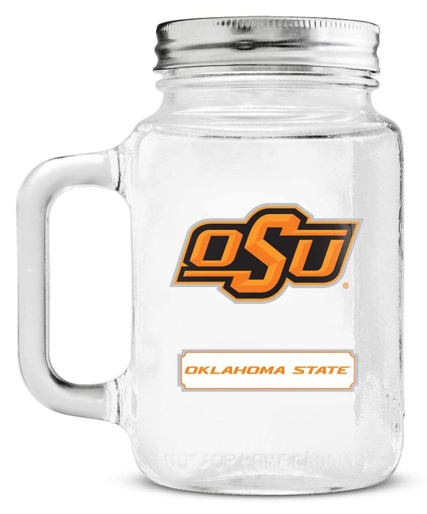 Drink Glass Mason 20 Oklahoma State Cowboys Mason Jar Glass With Lid 094131019154