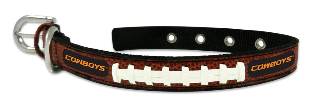 Oklahoma State Cowboys Oklahoma State Cowboys Pet Collar Classic Football Leather Size Small CO 844214062924