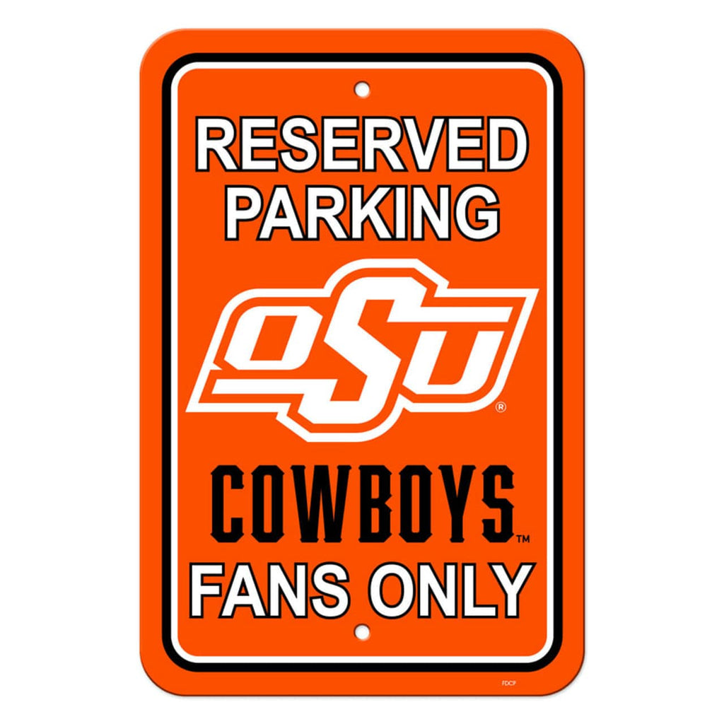 Oklahoma State Cowboys Oklahoma State Cowboys Sign 12x18 Plastic Reserved Parking Style CO 023245402811
